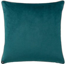 Paoletti Meridian Velvet Piped Cushion Covers  55x55cm Teal Blush Trim BNWOT