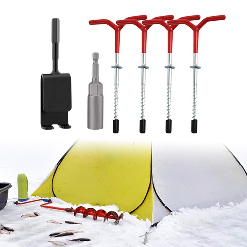 Winter ice fishing anchor tool - fishing,