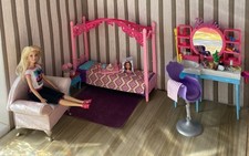 Barbie ? Bedroom Playset With Furniture, Doll & Accessories