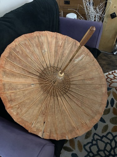 Bamboo parasol umbrella - bamboo,