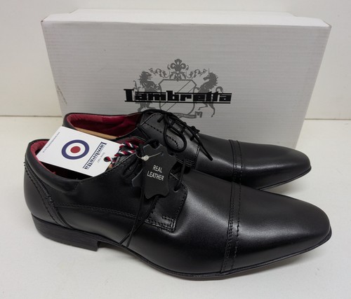 Lambretta black leather mens - leather,