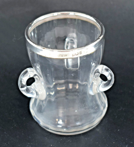 Antique glass tyg loving cup - antique,