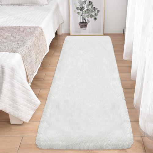 White runner rug for - white,