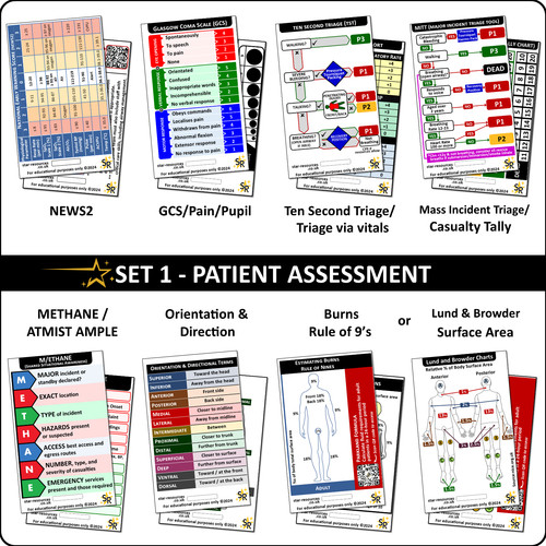 Set patient assessment badge - set,
