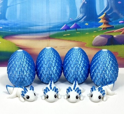 4pcs printed mini axolotl - 4pcs,