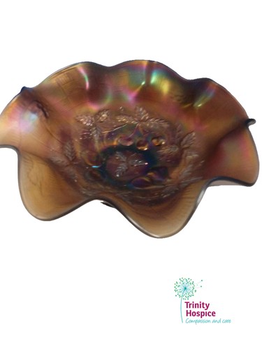 Carnival glass ruffled - glass,