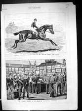 Old 1881 Iroquois Derby Horse Winner Fred Archer Graphic Exhibit Melb Victorian