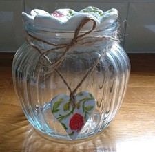 Glass Vase With Flower Frog