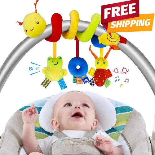 Soft spiral baby rattle - rattle, toy
