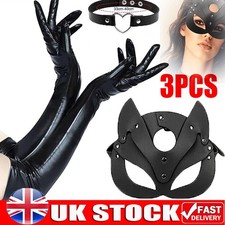 Ladies Cat Mask Collar Gloves