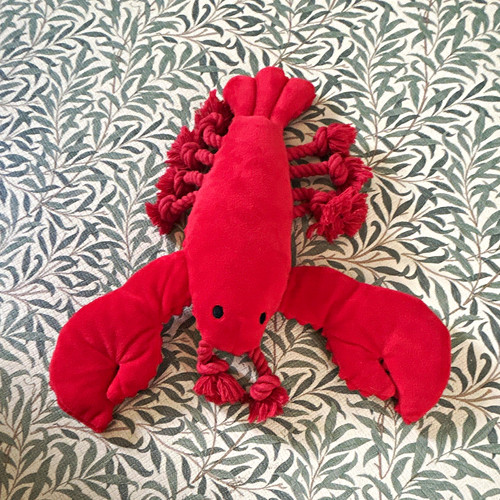 Red plush stuffed - dog, toy