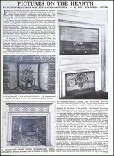PAINTED FIREBOARDS IN EARLY AMERICAN HOMES. BY NINA FLETCHER LITTLE. SEVERAL PIC