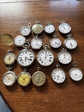 Collection Of Fob Pocket Watches X17. 9 Silver  12 Work.  5 Need Attention