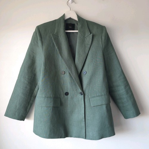 Mango ladies linen green - mango,