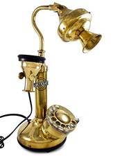 Antique Shiny Brass Phone
