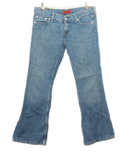 WOMEN'S VINTAGE LEVI'S MARISSA SQUARE CUT, BOOTCUT JEANS 34 W 30 L WASHED BLUE