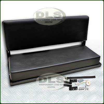 Black vinyl rear bench seat - vinyl,
