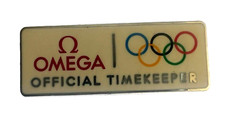 Genuine OMEGA Official Timekeeper Olympic Rings Watch Silver Pin Badge