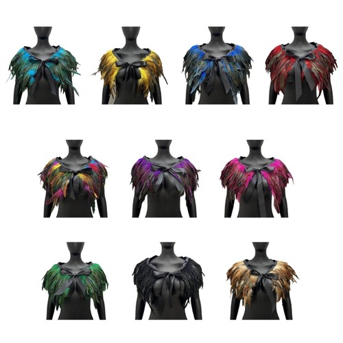 Trendy feather shawl - feather, cape