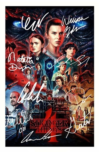 Stranger things cast - stranger, autograph