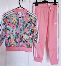 Adidas Girls Floral Tracksuit