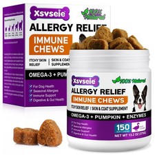 Itching relief dog treats scratching licking rubbing chewing allergies 150 chews