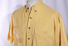 Off Road Adventure Safari Shirt Wear Large Pockets Yellow Rally Desert Size L-XL
