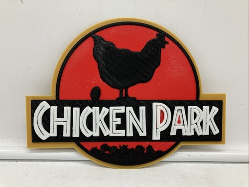 Printed chicken coop sign - 3d,