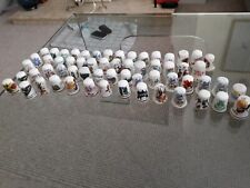 thimbles large collection of pottery assorted, 61 in total, please see pictures.