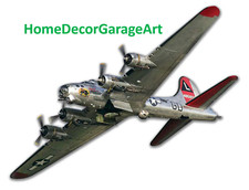 B-17 Special Delivery Aircraft Cutout, Flat Metal Sign, Aviation Garage Art