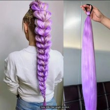 Rumi Vibrant Pastel Hair Extensions Kpop Braidable Synthetic Fiber Hair Piece UK