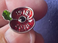 POPP.Y PIN BADGE 1918-2018 Centenary Badges Red Flower