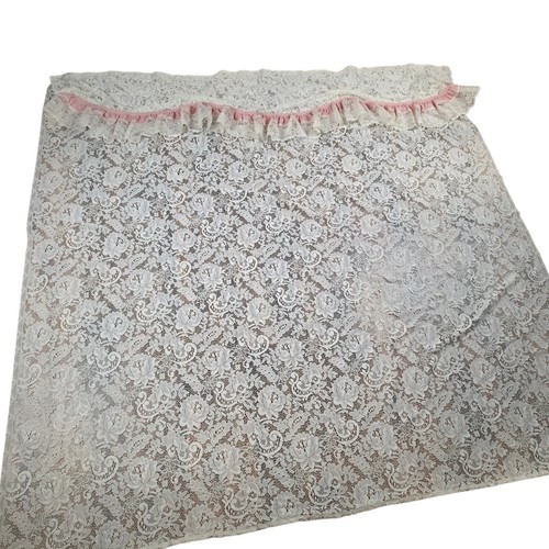 Vtg jcpenney white pink - white, lace