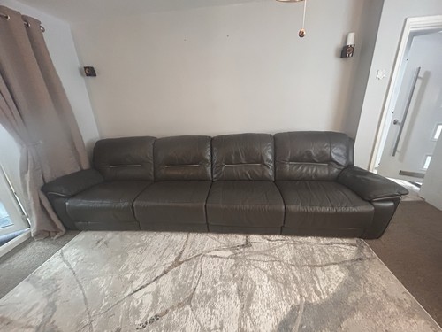 Harvey grey leather reclining - harvey,
