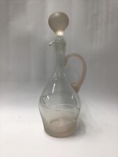 Art Deco Melinda Ice Frosted Cut Glass Decanter with Stopper.