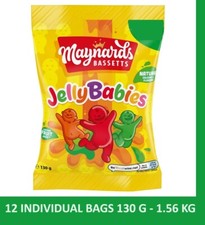 Full Box of 10 Bags 130g Maynard's Bassetts Jelly Babies 1.3 Kg Retro Classic