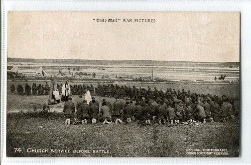 Wwi daily mail postcard - mail, church