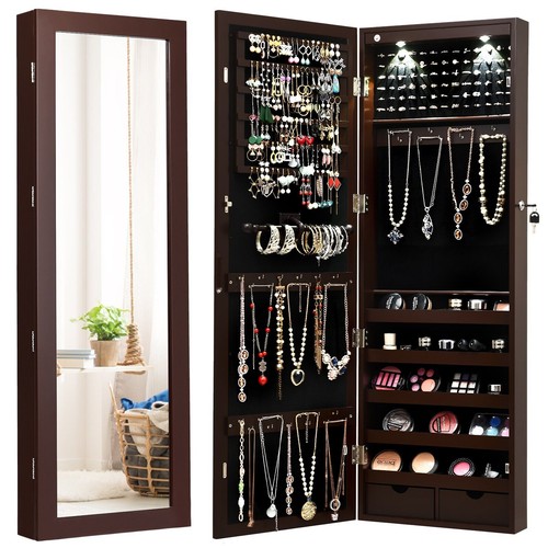 Mirrored jewelry cabinet - mirrored,