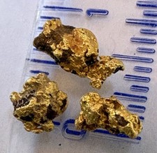 3 genuine, natural, Australian gold nuggets 1.52 gram