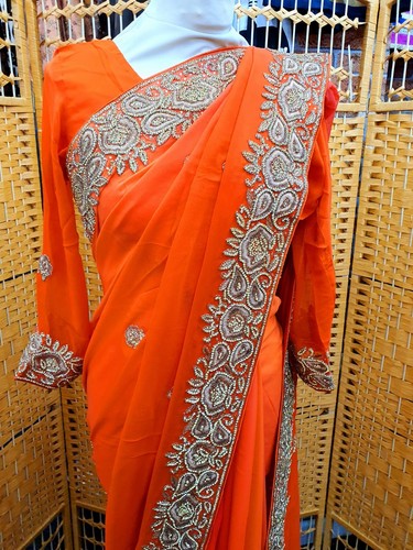 Stylish stone saree party - stylish,