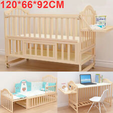 120cm Solid Baby Crib Bedside