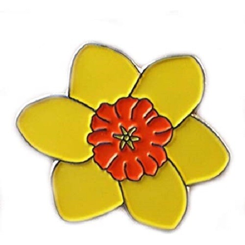 Daffodil flower enamel pin - enamel,