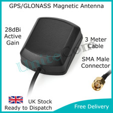 Magnetic GPS/GLONASS Puck Antenna SMA Navigation Vehicle Van Truck Boat Satnav