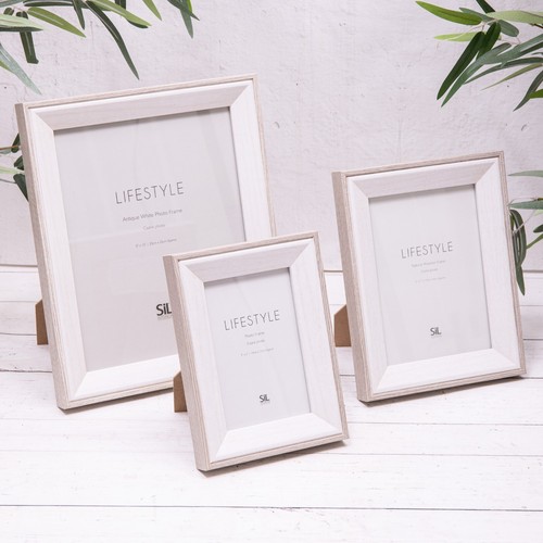 White photo frame - natural, wood