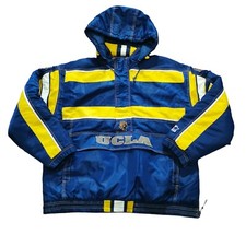Vintage Starter UCLA Bruins Pullover Jacket Men XL Blue Yellow 1/4 Zip