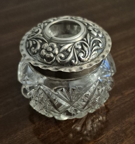 Antique silver topped cut - antique, silver-topped