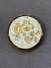 Stratton floral Vintage Powder Compact: Makeup Mirror refillable