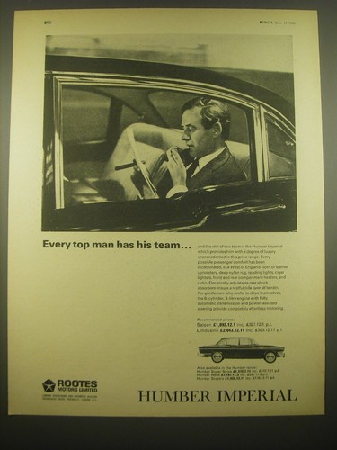 1966 humber imperial car - 1966, ad