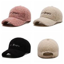Women Warm Solid Faux Fur Fluffy Plush Bucket Hat Ladies Winter baseball Cap