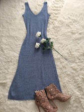 Zara Blue Rustic Midi Dress -